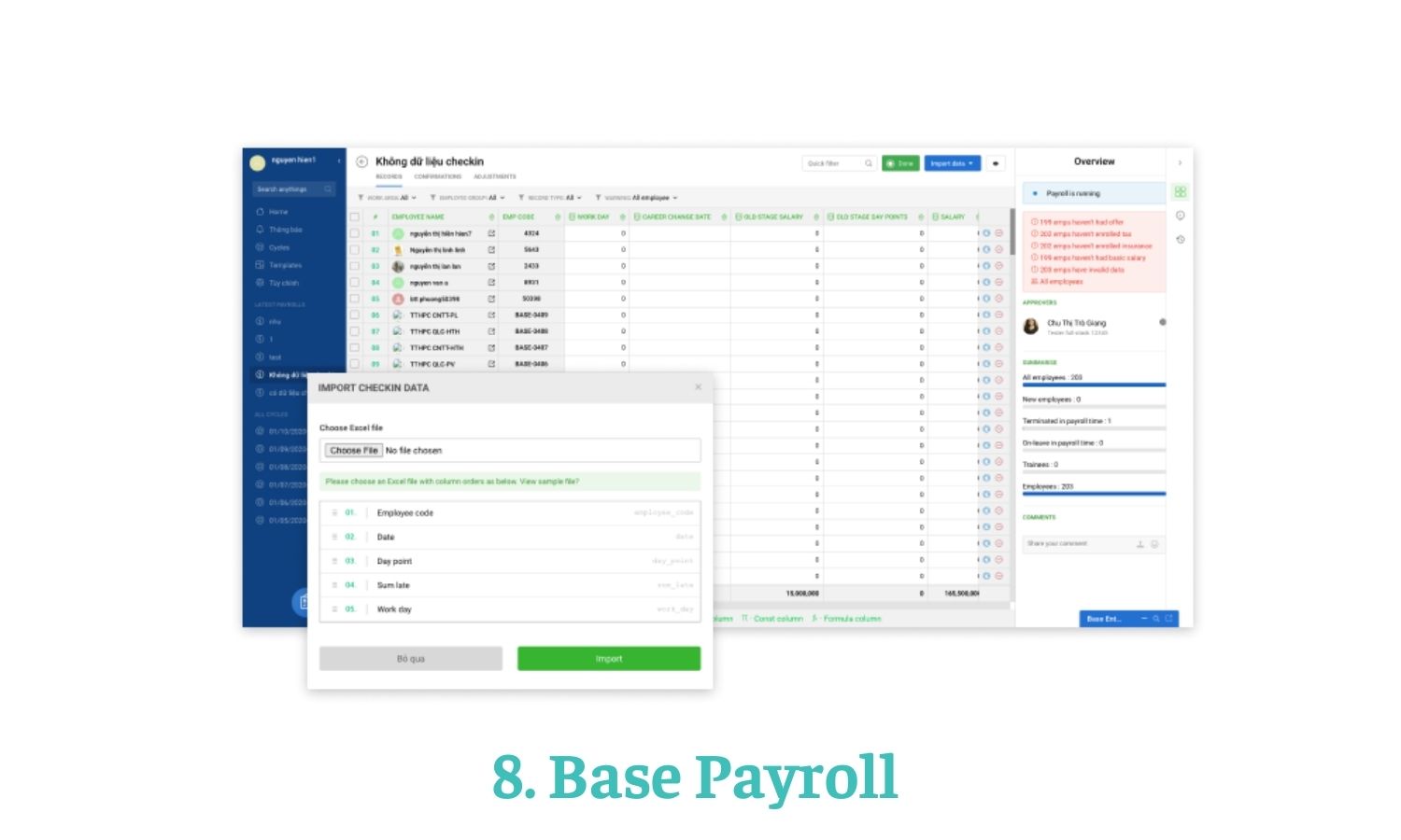 phần mềm tính lương Base Payroll 