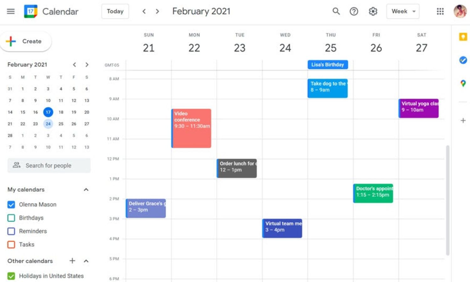 phần mềm xếp lịch làm việc Google Calendar